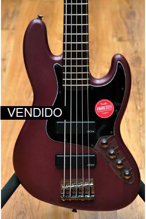 Squier Contemporary Active Jazz Bass V HH  Roasted Maple Fingerboard Burgundy Satin Squier Contemporary Active Jazz Bass V HH  Roasted Maple Fingerboard Burgundy Satin